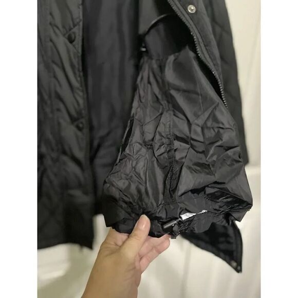 LL Bean Traveler Black‎ Quilted Diamond Stitched Jacket Women’s Size PM - Picture 12 of 13